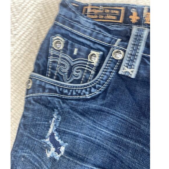 ROCK REVIVAL 28W 31L Corbin Boot EMBROIDERED Buckle Men Jeans - Picture 7 of 11